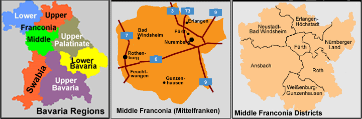 Middle Franconia (Mittelfranken) Map