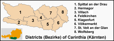 Carinthia - (Kärnten) Map