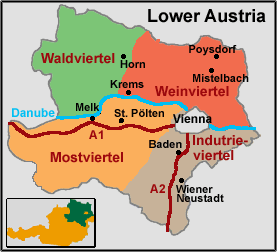 Lower Austria - (Niederösterreich) Map