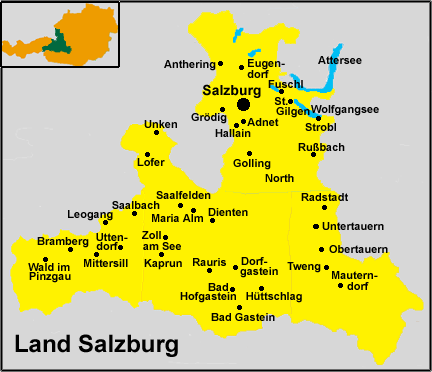 Salzburg (Land) Map