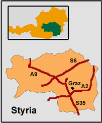 Styria - (Steiermark) Map