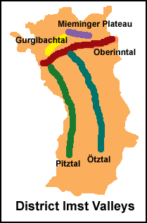 District (Bezirk) Imst Map