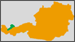 District (Bezirk) Reutte Map