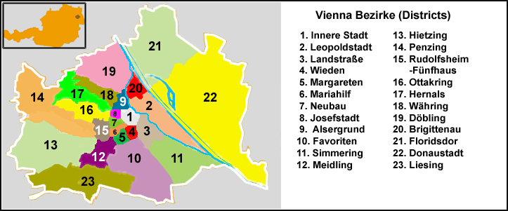 Vienna (Wien) Map