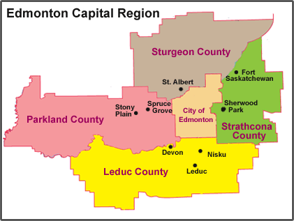 Edmonton Capital Region Map