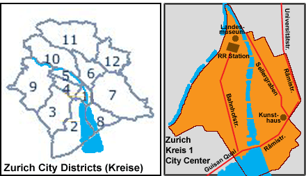 Zurich  Map