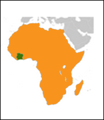 Ivory Coast (Côte d'Ivoire) Map