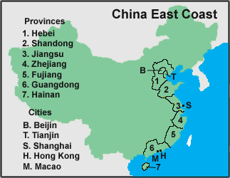 East Coast  Map