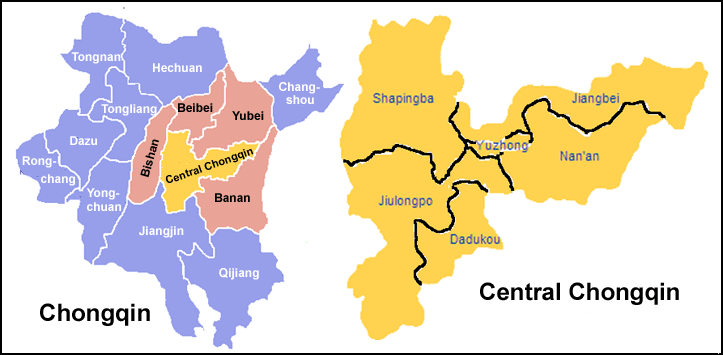 City of Chongqing Map