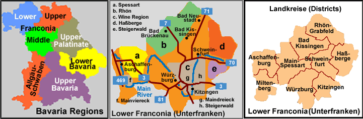 Lower Franconia (Unterfranken) Map
