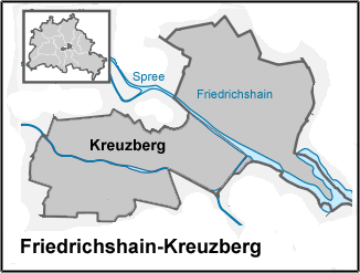 Friedrichshain-Kreuzberg Map