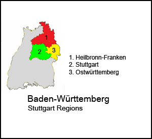 Stuttgart Regierungsbezirk (County) Map