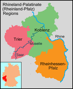 Rhineland-Palatinate (Rheinland-Pfalz) Map