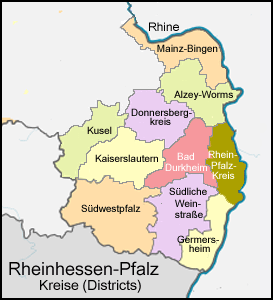 Rheinhessen-Pfalz Region Map