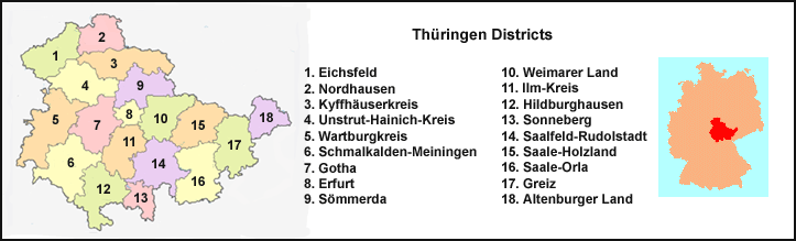 Thüringen Map