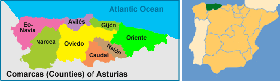 Principality of Asturias Map