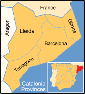 Girona  Province - Costa Brava Map