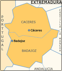 Badajoz Province Map