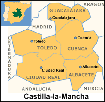 Castile-La Mancha Map