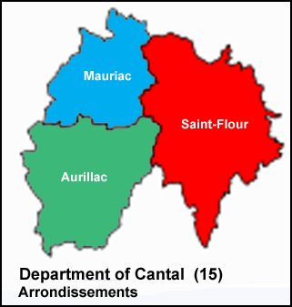 Cantal (15) Map