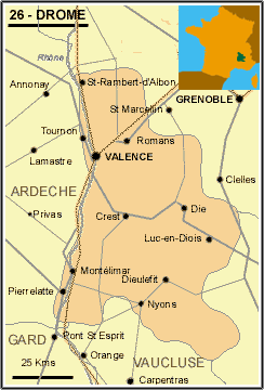 Drôme (26) Map