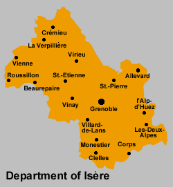 Isère (38)  Map