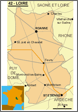 Loire (42)  Map