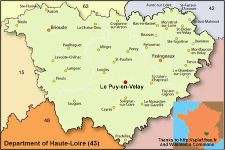 Haute-Loire (43) Map
