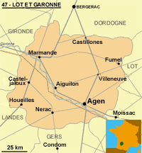 Lot-et-Garonne (47) Map