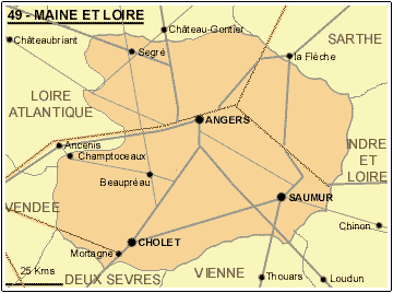 Maine-et-Loire (49) Map
