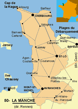 Manche (50) Map