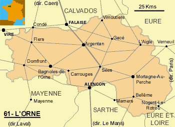 Orne (61) Map