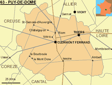 Puy-de-Dôme (63) Map