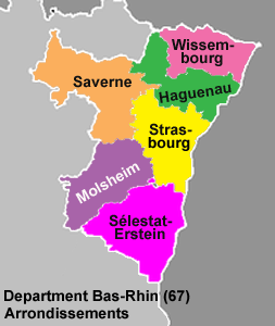 Bas-Rhin (67) Map