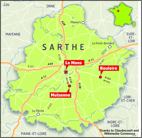 Sarthe (72)  Map