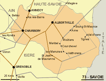 Savoie (73) Map