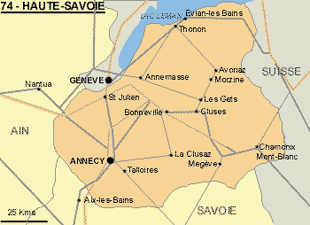Haute-Savoie (74)  Map