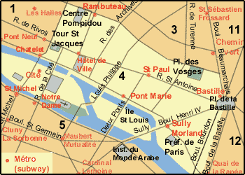  4th Arrondissement - Hôtel-de-Ville Map