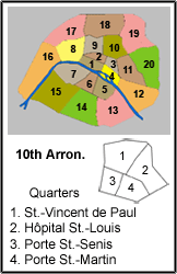 10th Arrondissement - Enclos-St-Laurent Map