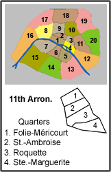 11th Arrondissement - Popincourt Map