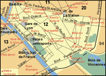 12th Arrondissement - Reuilly Map