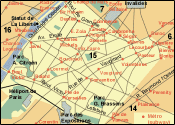 15th Arrondissement - Vaugirard Map