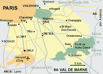 Val-de-Marne (94) Map