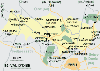 Val d'Oise (95) Map