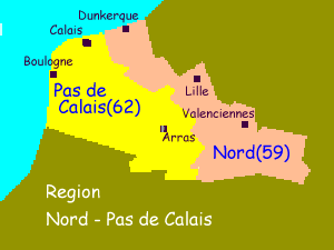 Nord - Pas de Calais Map