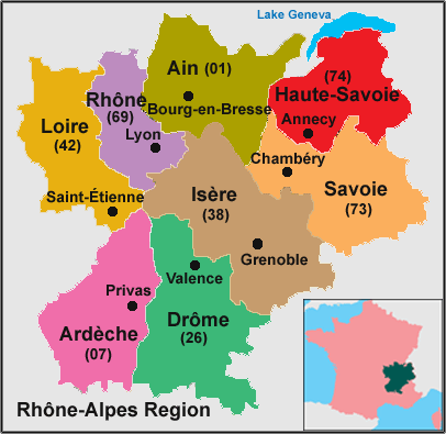 Rhône-Alpes Map