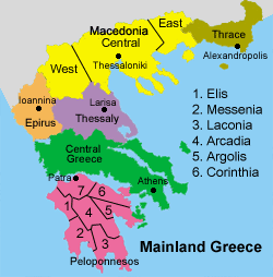 Mainland Greece Map