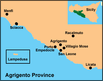 Agrigento  Province Map