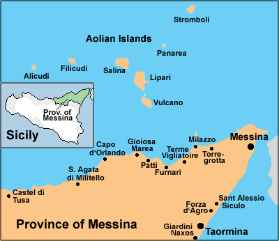 Messina Province Map