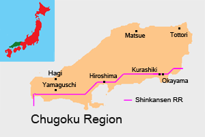 Chugoku Region Map